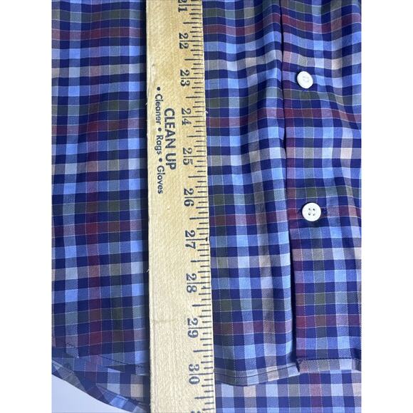 Peter Millar Med New Long Sleeve Dress Shirt Medium Multicolored Plaid - Picture 7 of 9